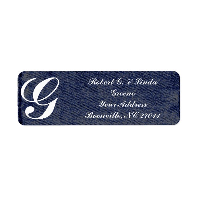 MONOGRAMMED-RETURN ADDRESS LABELS (Front)
