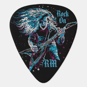 Monogrammed Rock On Heavy Metal 2 Guitar Pick