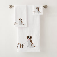 Monogrammed Saint Bernard Dog Design