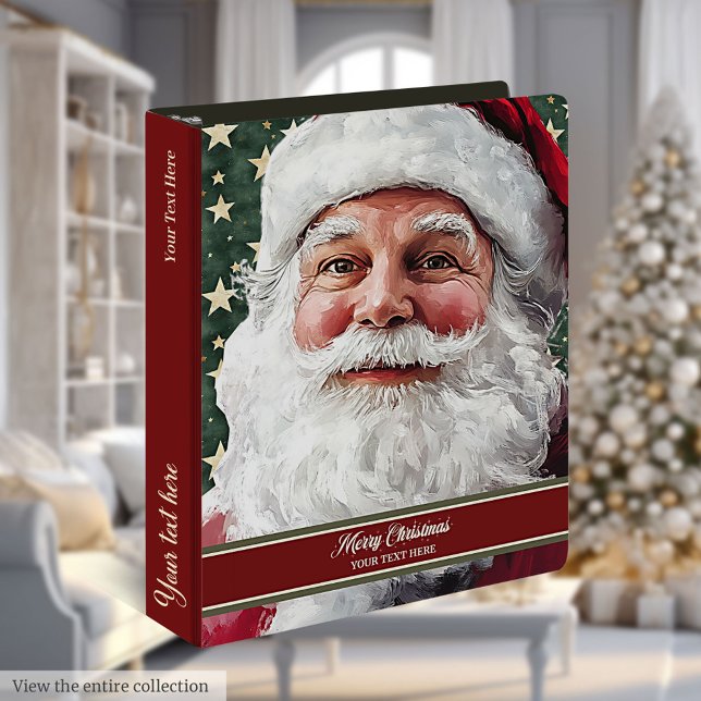 Monogrammed Santa Claus Recipe Book Binder (Monogrammed Santa Claus Recipe Book Binder)