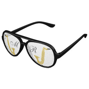 Monogrammed Saxophone Aviator Sunglasses