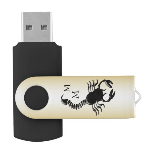Monogrammed Scorpion Gold Coloured USB Flash Drive