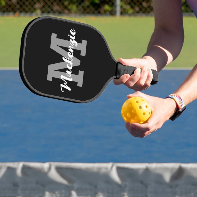 Monogrammed Script Name Custom Color Pickleball Paddle (Insitu)