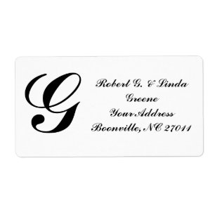 MONOGRAMMED- SHIPPING ADDRESS LABELS
