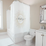 Monogrammed Shower Curtain<br><div class="desc">This lovely monogrammed mandala gold frame shower curtain would make a great addition to any home! Perfect for a bridal shower,  wedding,  anniversary,  or birthday gift! Matching collection available!</div>