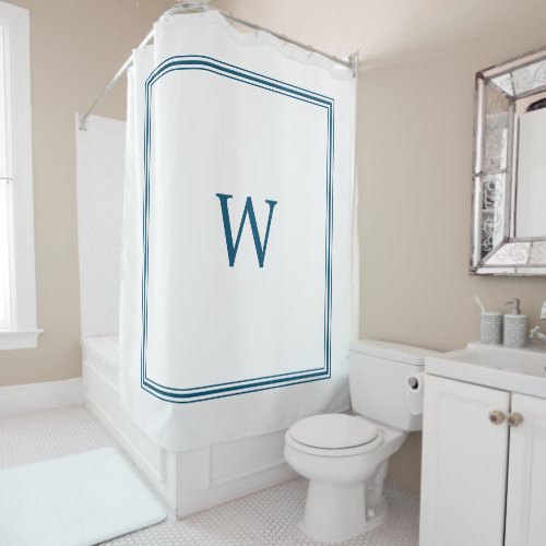 Monogrammed Shower Curtain