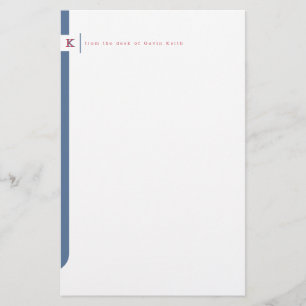 Monogrammed Sidebar Stationery