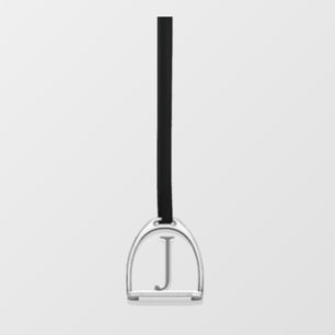 Monogrammed Single Stirrup Iron for Letter J Wall Decal