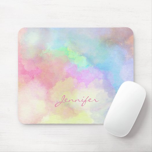 Monogrammed Soft Pastel Watercolor