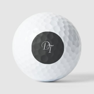 Monogrammed solid color dark gray 