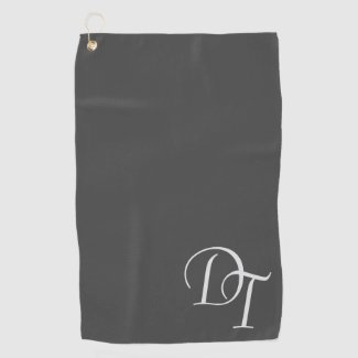 Monogrammed solid color dark gray