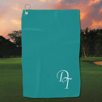 Monogrammed -   solid teal