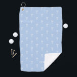 Monogrammed Something Blue Bow Coquette Classic Golf Towel<br><div class="desc">This classic dusty French blue is a calming backdrop for these dainty white coquette bows. A classic Something Blue towards celebrating your favorite bride to be or to complement your classic golf aesthetic. Hit this course with this monogrammed club cover this season. Makes a great Christmas or Hanukkah gift for...</div>