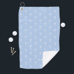 Monogrammed Something Blue Bow Coquette Classic Golf Towel<br><div class="desc">This classic dusty French blue is a calming backdrop for these dainty white coquette bows. A classic Something Blue towards celebrating your favorite bride to be or to complement your classic golf aesthetic. Hit this course with this monogrammed club cover this season. Makes a great Christmas or Hanukkah gift for...</div>