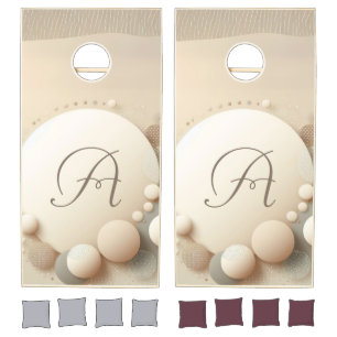 Monogrammed Sphere Harmony Cornhole Set