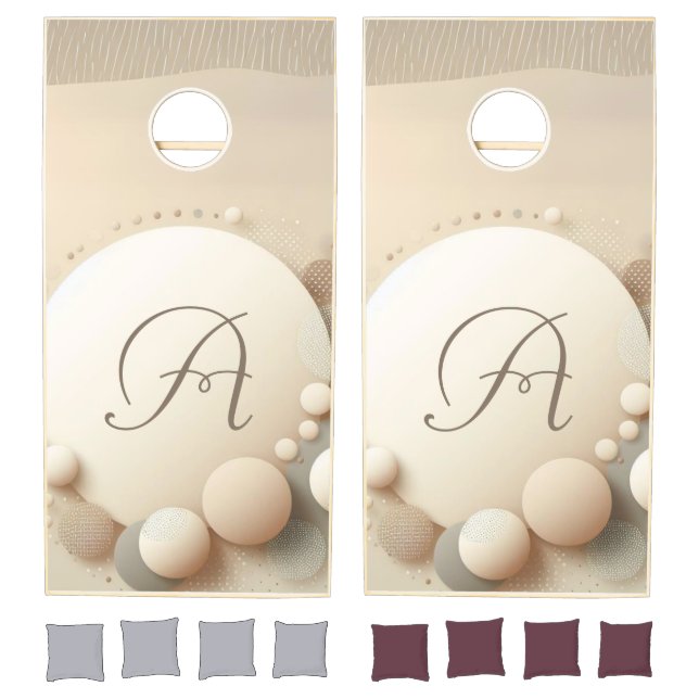 Monogrammed Sphere Harmony Cornhole Set (Set)