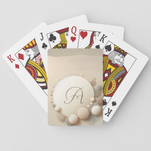Monogrammed Sphere Harmony Playing Cards