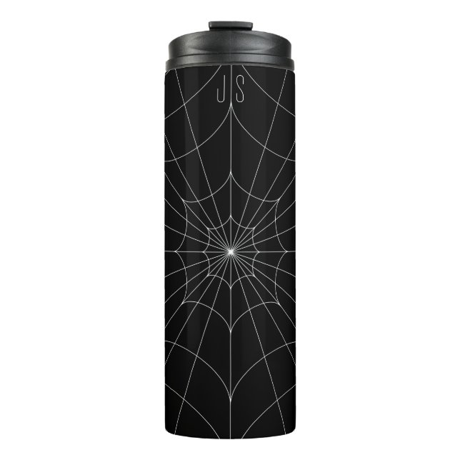 Monogrammed Spiderweb Thermal Tumbler (Front)