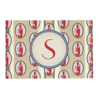 Monogrammed Spiny Rock Lobster Placemat
