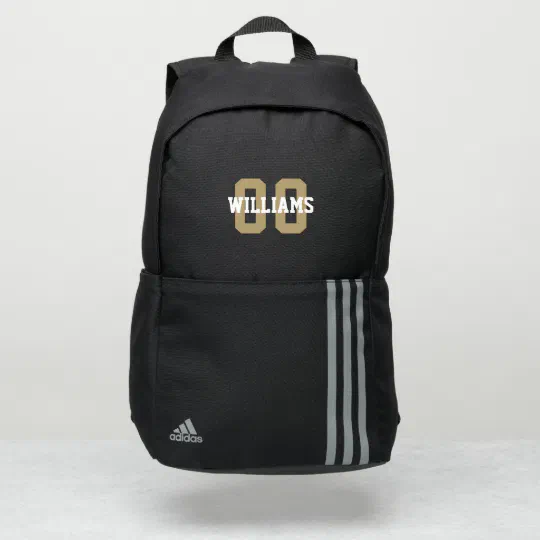 adidas white and gold backpack