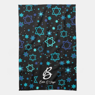 Monogrammed Star of David Kitchen Towel
