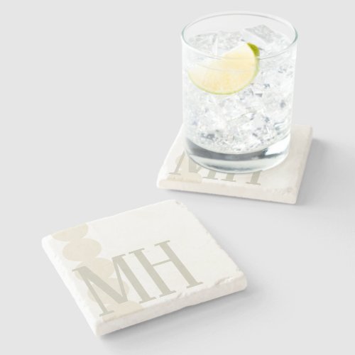 Monogrammed Stone Coaster Template