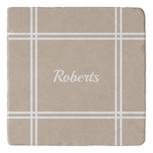 Monogrammed stone trivet