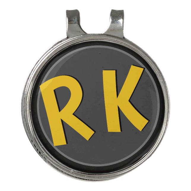 Monogrammed Stylish Golf Hat Clip (Front)