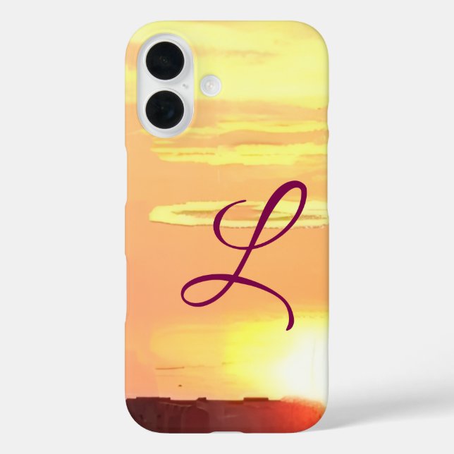 Monogrammed Sunset iPhone / iPad case (Back)