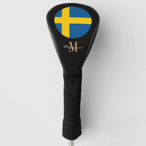 Monogrammed  Sweden Flag Golf Clubs Covers