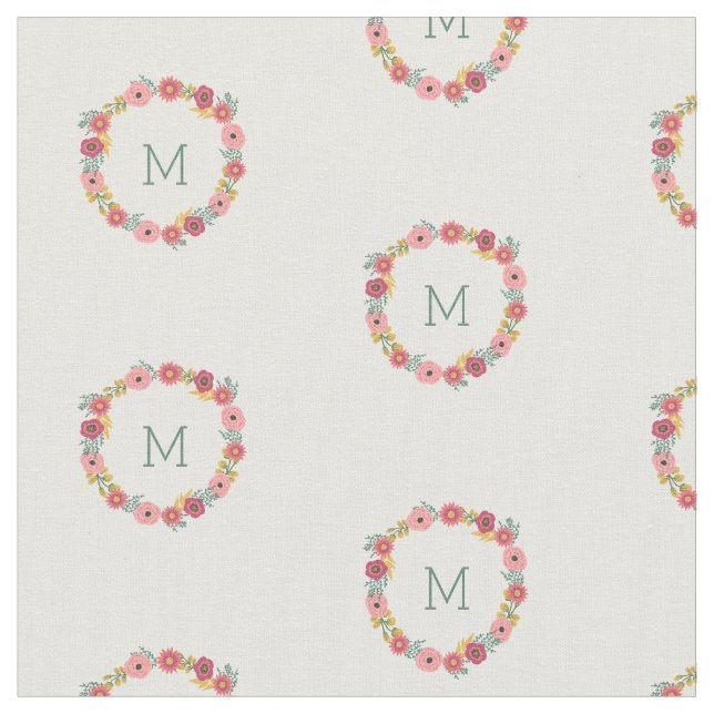 Monogrammed | Sweet Floral Fabric (Close Up)
