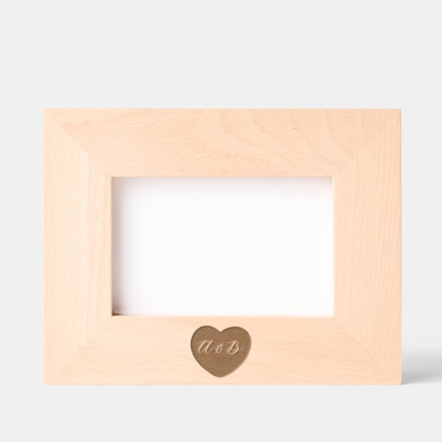 Monogrammed Sweethearts  Engraved Frames (Front)