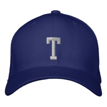 Monogrammed T Adjustable Cap by theultimatefanzone at Zazzle