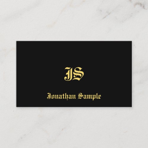 Monogrammed Template Classic Old Style Text Business Card