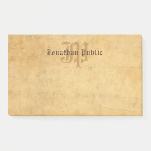 Monogrammed Template Elegant Vintage Calligraphy Post-it Notes