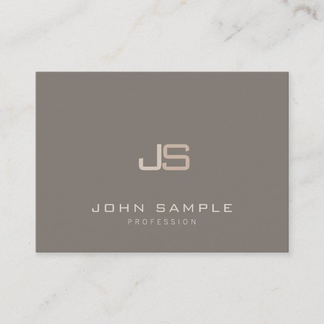 Monogrammed Template Professional Modern Elegant Business Card (Front)