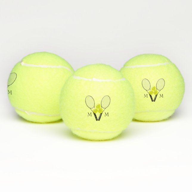 Monogrammed Tennis Design Tennis Balls (Multi)