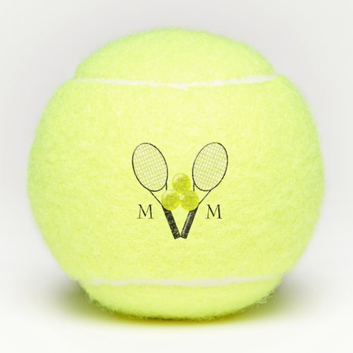 Monogrammed Tennis Design Tennis Balls
