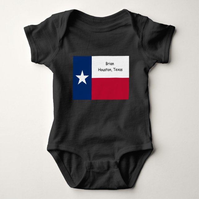 Monogrammed Texas sleeper Baby Bodysuit (Front)