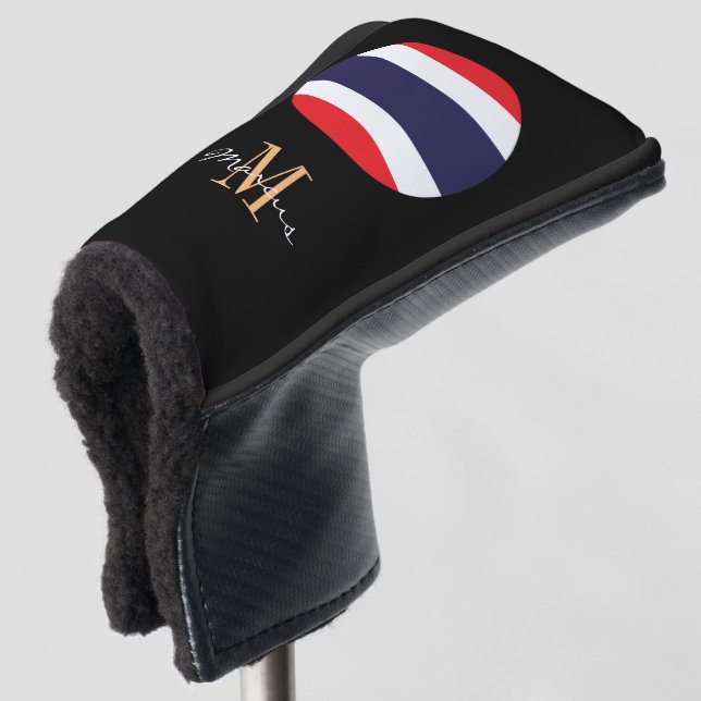 Monogrammed & Thai Flag Golf Clubs Covers  (3/4 Front)