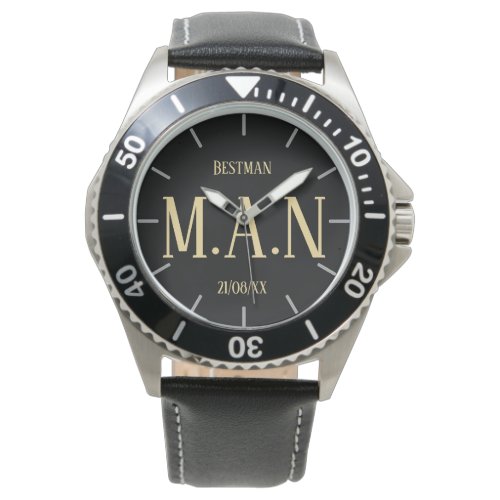 Monogrammed Thank You Gifts For Best Man Groomsmen Watch