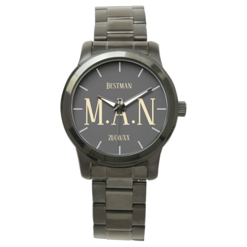 Monogrammed Thank You Gifts For Best Man Groomsmen Watch