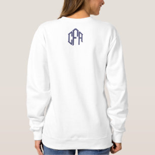 Monogrammed Three Initial Block Monogram Women's Embroidered Sweatshirt
