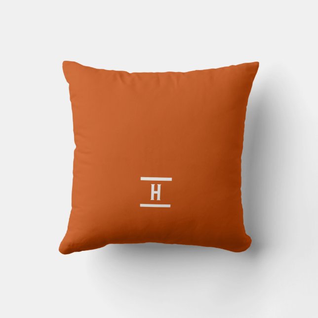 Monogrammed Throw Pillow (Back)