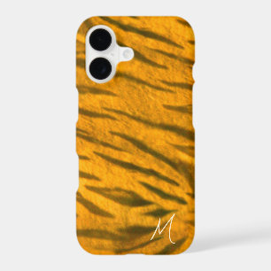 Monogrammed Tiger Fur Pattern Cute iPhone 17 Case