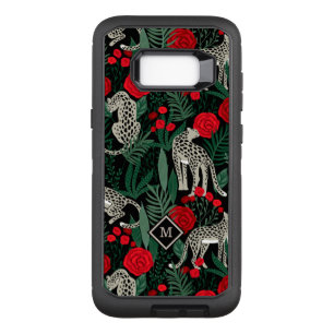 Monogrammed Tropical Leopard in the Jungle OtterBox Defender Samsung Galaxy S8+ Case
