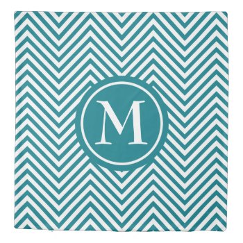 Monogrammed Turquoise & White Zigzag - Duvet Cover by LilithDeAnu at Zazzle