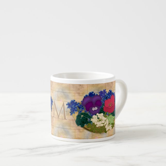Monogrammed Tuscan Kitchen Expresso Mug (Front Right)