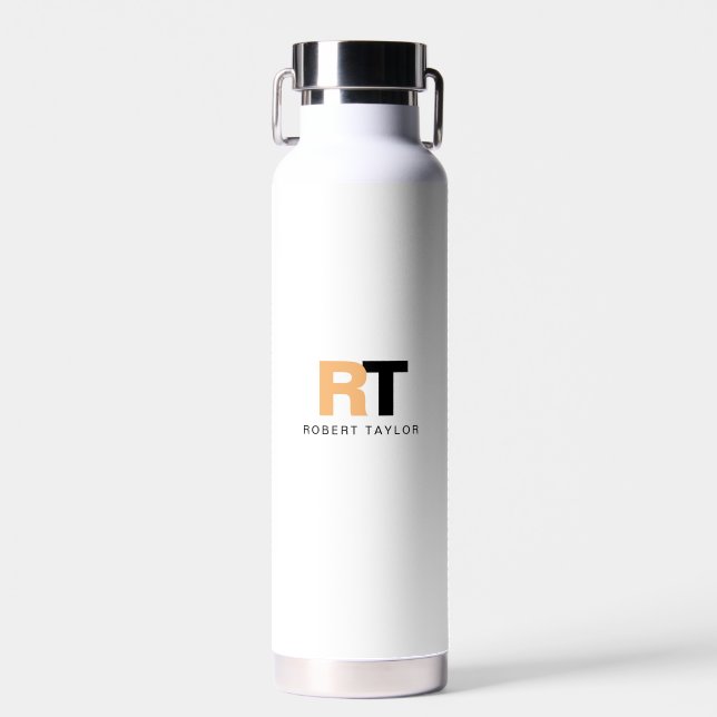 Monogrammed Two Tone Personalized Water Bottle (Front)