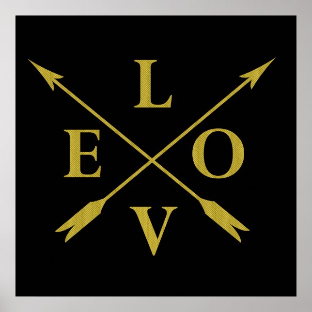 Monogrammed typography love poster (Front)